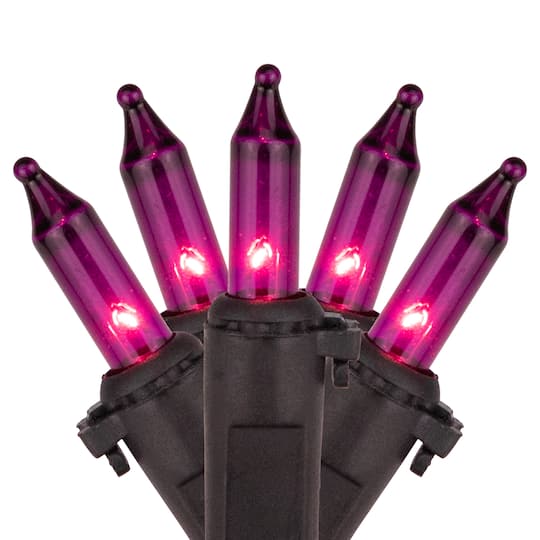 100ct. Mini Christmas String Lights with Black Wire By Northlight in Purple | 20.25 ft | Michaels®